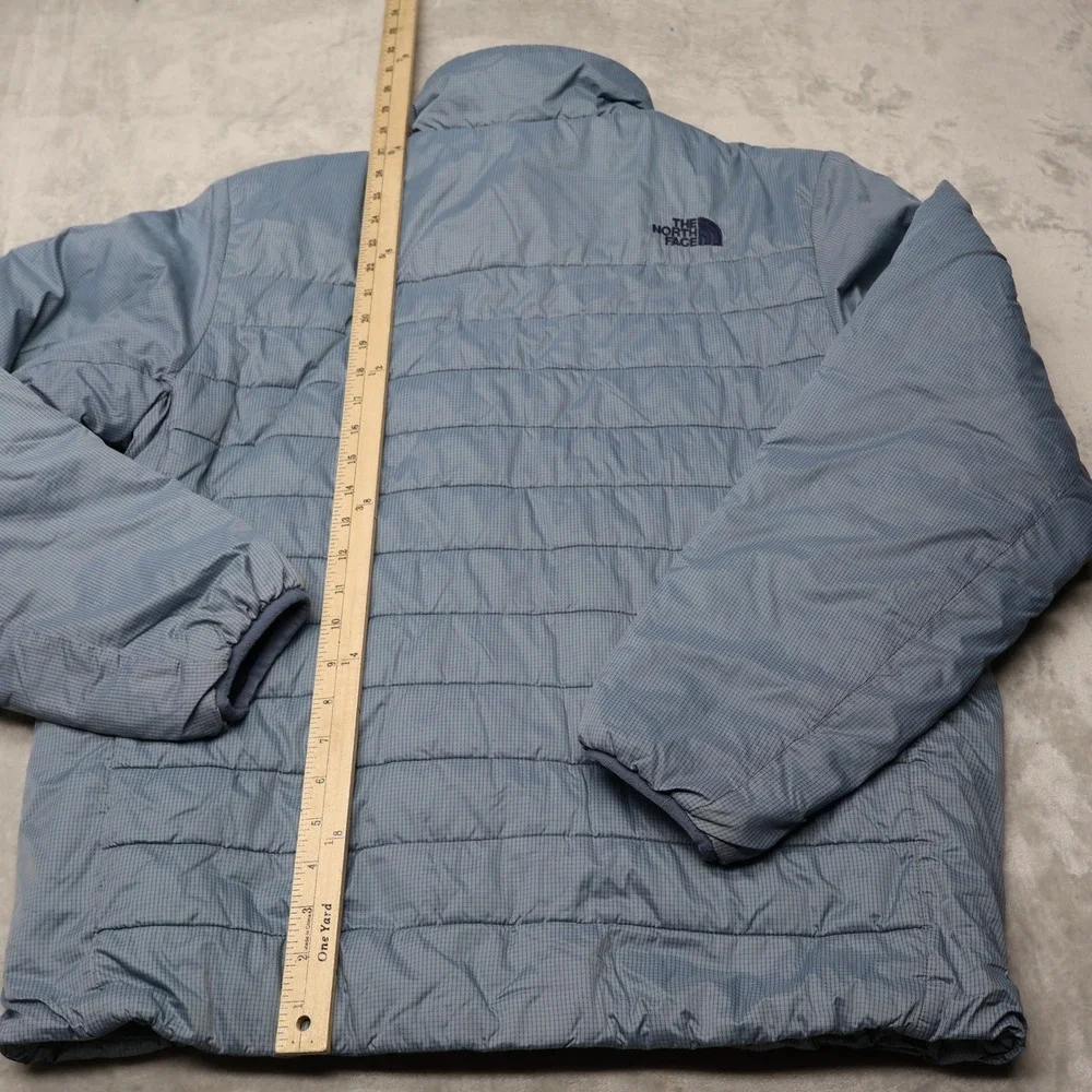 The North Face Puffer Jacket Mens Large Blue Ripstop Nylon Quilted Warm Winter